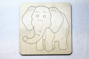 Развивашка-пазл «Слоненок», 14х14 см, бесцвет.