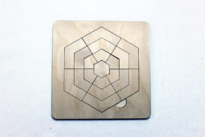 Развивашка-мозайка "Шестиугольник №2", 14х14 см, бесцвет.